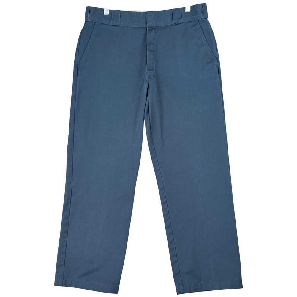 Dickies 874 Original Fit Mens 36x30 (Actual W34 L28.5) Dark Navy Blue Work Pants